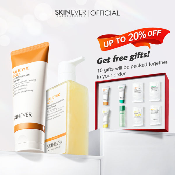Face &amp; Body Acne Care Set Salicylic Refreshing Scrub Cleanser 75ml &amp; Salicylic acid Refreshing Acne Skin Body Wash 200ml 