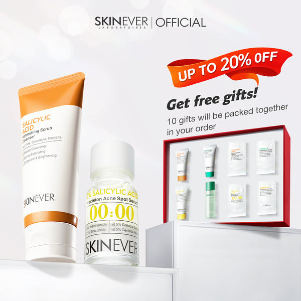 [All-Weather Acne Repair Set] Salicylic Refreshing Scrub Cleanser 75ml &amp; 2% SALICYLIC ACID Precision Acne Spot Serum 10ml 