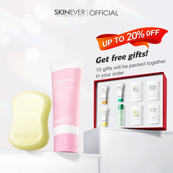 Salicylic Acid Refreshing Acne Soap & 3% Niacinamide Exfoliating Whitening Gel - SKINEVER - 