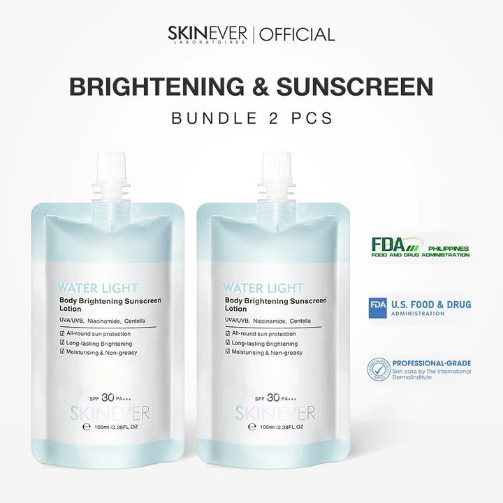 SKINEVER Water Light Body Brightening Sunscreen Lotion 2 Pack - SKINEVER - 