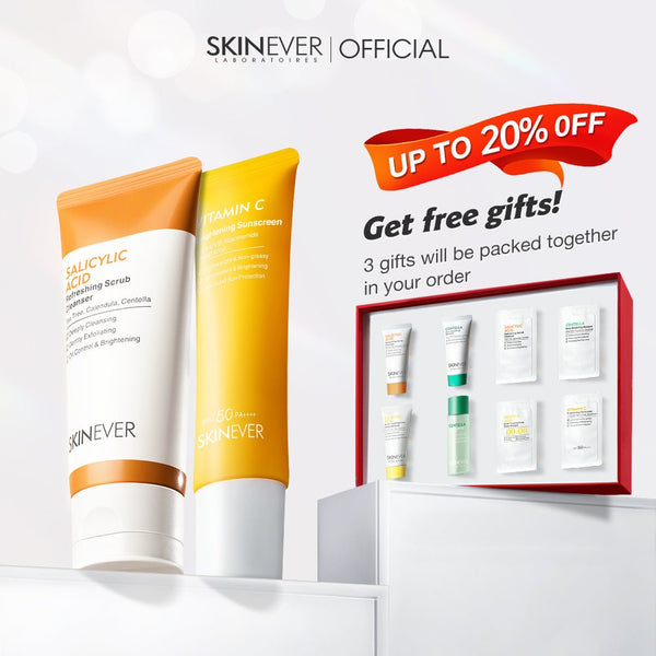 VC Brightening & Sunscreen 3 - in - 1 Care Set - SKINEVER - 